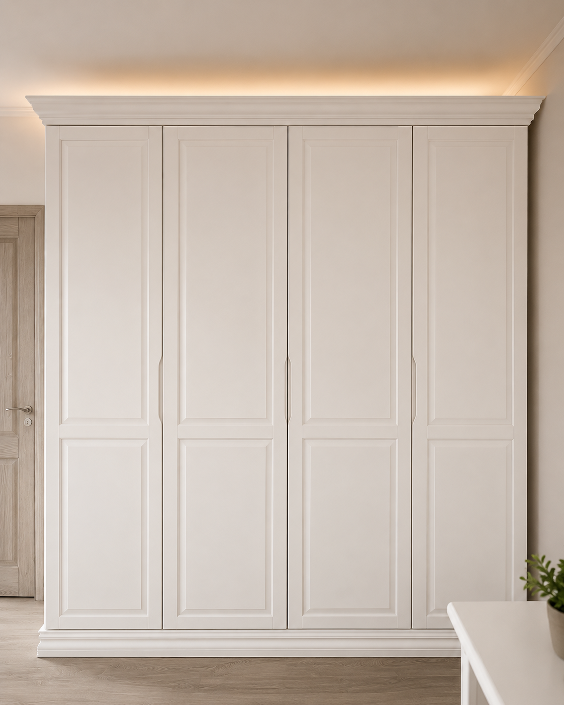 Dressing alb — stejar masiv vopsit alb